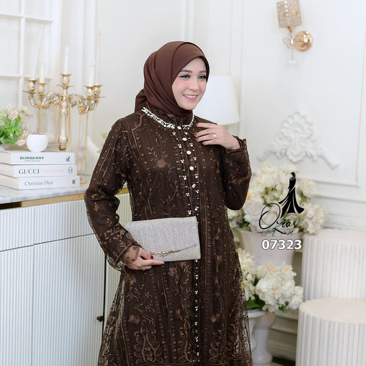 GAMIS OZIAS TILE 07323 LD 105 I Gamis Lebaran Casual I Gamis Kondangan Cantik