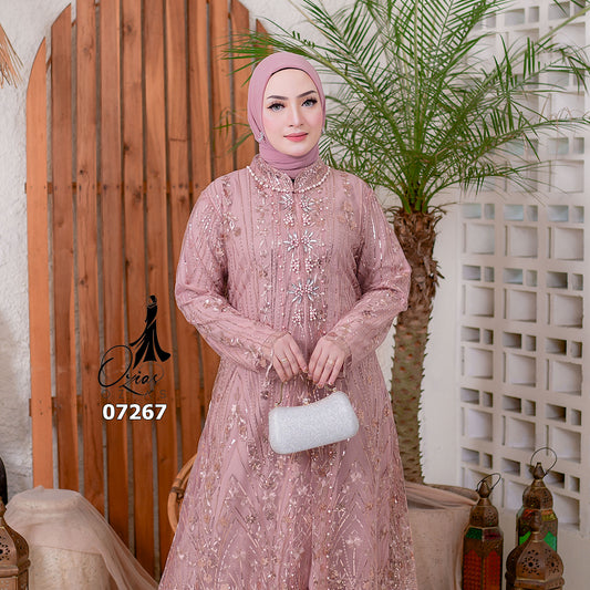 GAMIS OZIAS TILE 07267 LD 105 I Gamis Kondangan Wanita I Gamis Casual Pesta