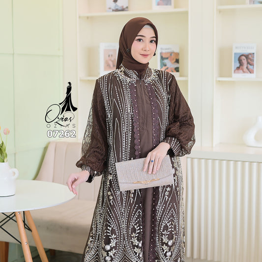 GAMIS TILE OZIAS 07262 LD 105 | Gamis Pesta Mewah | Gamis Cantik Kondangan