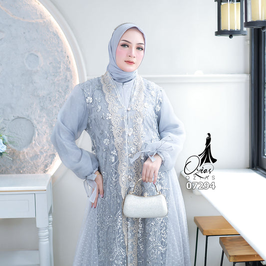 GAMIS OZIAS TILE 07294 LD 105 I Gamis Kondangan Wanita I Gamis Casual Cantik