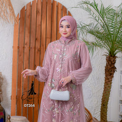 GAMIS OZIAS TILE 07264 LD 105 I Gamis Kondangan Wanita I Gamis Fashion Casual