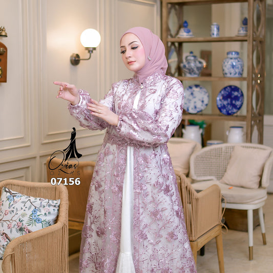 GAMIS OZIAS TILE 07156 LD 105 I Gamis Kondangan Wanita I Gamis Fashion Casual