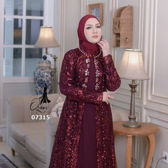 GAMIS OZIAS TILE 07315 LD 105 I Gamis Kondangan Wanita I Gamis Fashion Casual