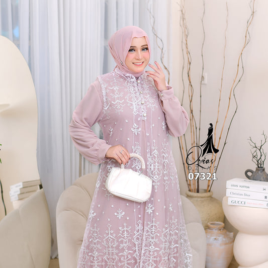 Ozias GAMIS OZIAS TILE 07321 LD 105 I Gamis Kondangan Wanita Fashion Casual Busui dengan Desain Elegan dan Nyaman