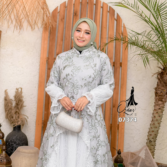 GAMIS OZIAS TILE 07374 LD 105 I Gamis Kondangan Wanita I Gamis Fashion Casual I Gamis Bini Orang