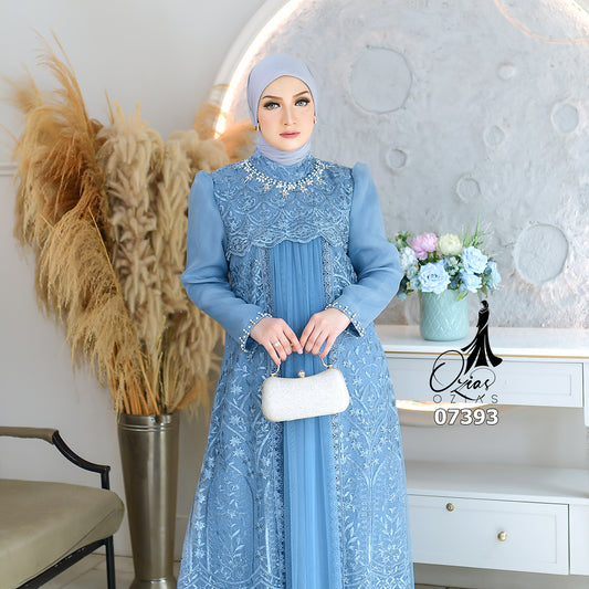 GAMIS OZIAS TILE 07393 LD 105 I Gamis Kondangan Wanita I Gamis Fashion Casual