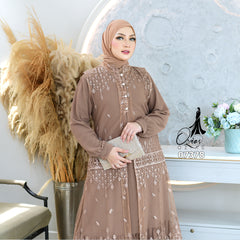 GAMIS OZIAS TILE 07378 LD 105 I Gamis Kondangan Remaja I Gamis Lebaran Mewah
