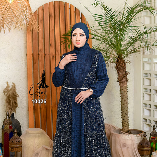 GAMIS OZIAS TILE 10026 LD 105 I Gamis Kondangan Wanita I Gamis Fashion Casual