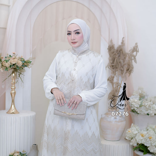 GAMIS OZIAS TILE 07276 LD 105 I Gamis Kondangan Wanita I Gamis Fashion Casual