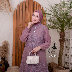 GAMIS OZIAS TILE 07284 LD 105 I Gamis Kondangan Wanita I Gamis Fashion Casual