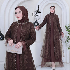 GAMIS OZIAS TILE 07265 LD 105 I Gamis Kondangan Wanita I Gamis Fashion Muslimah