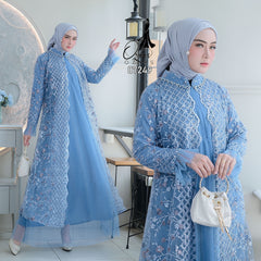 GAMIS TILE OZIAS 07249 LD 105 | Gamis Tile Pesta | Gamis Kondangan Wisuda