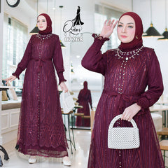 GAMIS OZIAS TILE 07268 LD 105 I Gamis TIle Premium I Gamis Kondangan Mewah