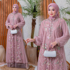 GAMIS OZIAS TILE 07264 LD 105 I Gamis Kondangan Wanita I Gamis Fashion Casual