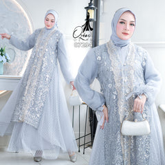 GAMIS OZIAS TILE 07294 LD 105 I Gamis Kondangan Wanita I Gamis Casual Cantik