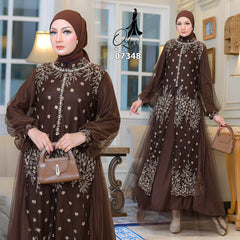 GAMIS OZIAS TILE 07348 LD 105 I Gamis Kondangan Wanita I Gamis Cantik Lebaran