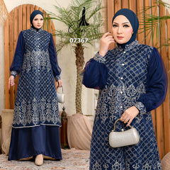 GAMIS OZIAS TILE0 07367 LD 105 I Gamis Kondangan Wanita I Gamis Fashion Casual