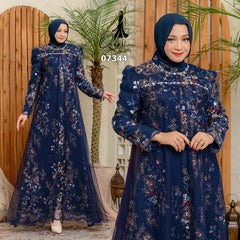 GAMIS OZIAS TILE 07344 LD 105 I Gamis Kondangan Wanita I Gamis Fashion Casual