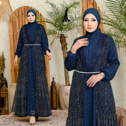 GAMIS OZIAS TILE 10026 LD 105 I Gamis Kondangan Wanita I Gamis Fashion Casual