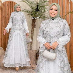 GAMIS OZIAS TILE 07374 LD 105 I Gamis Kondangan Wanita I Gamis Fashion Casual I Gamis Bini Orang