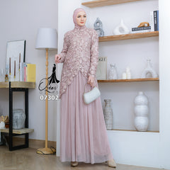 GAMIS OZIAS TILE 07302 LD 105 I Gamis Kondangan Wanita I Gamis Fashion Casual
