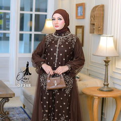 GAMIS OZIAS TILE 07348 LD 105 I Gamis Kondangan Wanita I Gamis Cantik Lebaran