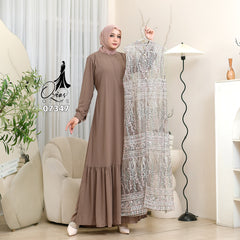 GAMIS OZIAS TILE 07347 LD 105 | Gamis Kondangan wanita | Gamis Fashion Casual
