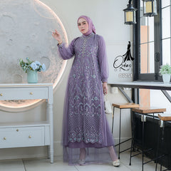 GAMIS OZIAS TILE 07251 LD 105 I Gamis Kondangan Wanita I Gamis Fashion Casual