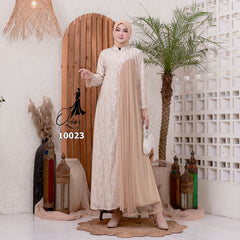 GAMIS OZIAS BROKAT INAYA TEREZA 10023 LD 105 I Gamis Kondangan Cantik I Gamis Casual Muslimah