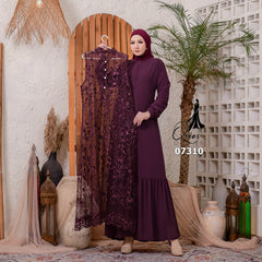 GAMIS OZIAS TILE 07310 LD 105 I Gamis Kondangan Wanita I Gamis Fashion Casual