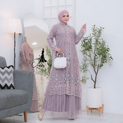 GAMIS OZIAS TILE 07260 LD 1O5 I Gamis Kondangan Wanita I Gamis Fashion Muslimah