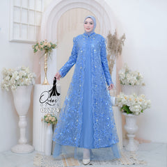GAMIS OZIAS TILE 07274 LD 105 I Gamis Kondangan Wanita I Gamis Fashion Casual