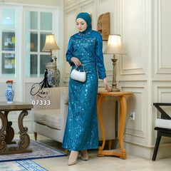 GAMIS OZIAS SATIN VALVET 07333 LD 105 I Gamis Kondangan Wanita I Gamis Fashion Casual