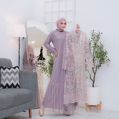 GAMIS OZIAS TILE 07260 LD 1O5 I Gamis Kondangan Wanita I Gamis Fashion Muslimah