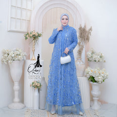 GAMIS OZIAS TILE 07274 LD 105 I Gamis Kondangan Wanita I Gamis Fashion Casual
