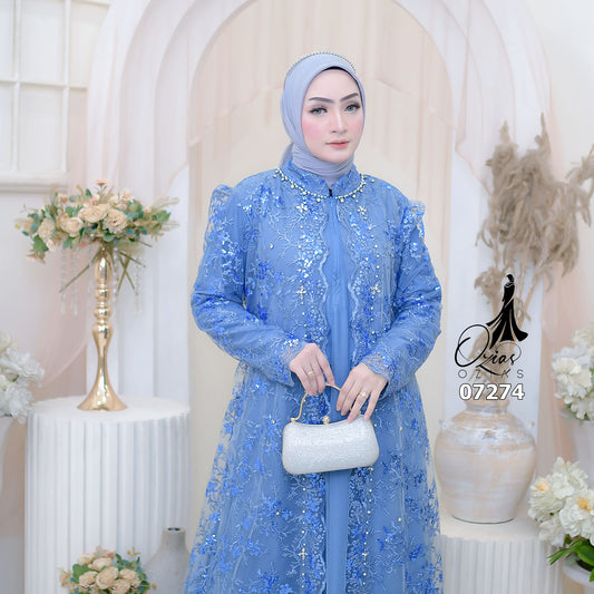 GAMIS OZIAS TILE 07274 LD 105 I Gamis Kondangan Wanita I Gamis Fashion Casual