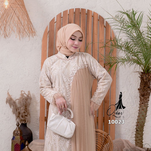 GAMIS OZIAS BROKAT INAYA TEREZA 10023 LD 105 I Gamis Kondangan Cantik I Gamis Casual Muslimah