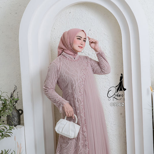 GAMIS INAYA AZURA OZIAS 09962 I Gamis Pesta Kondangan I Gamis wisuda Muslimah I Jumbo 5XL