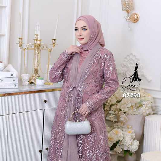 GAMIS OZIAS TILE 07298 LD 105 I Gamis Kondangan Wanita I Gamis Casual Fashion