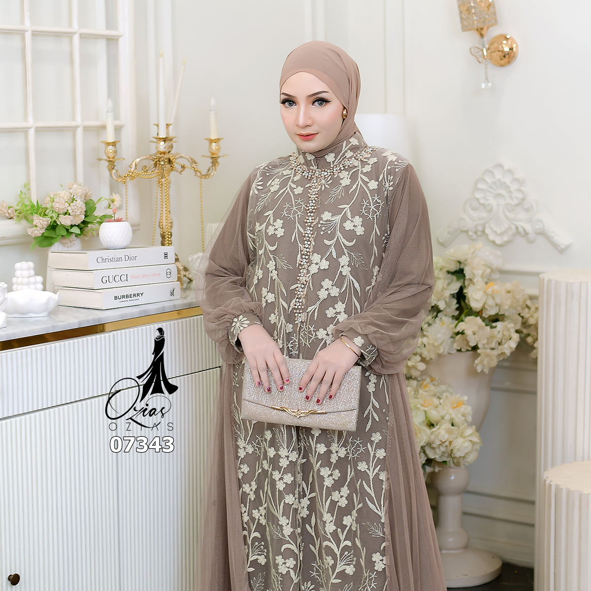 OZIAS Gamis Tile 07343 LD 105 I Gamis Lebaran Casual I Gamis Fashion Wanita