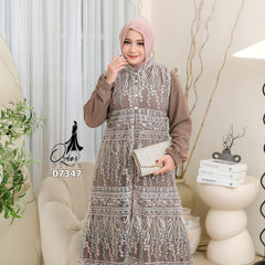 GAMIS OZIAS TILE 07347 LD 105 | Gamis Kondangan wanita | Gamis Fashion Casual