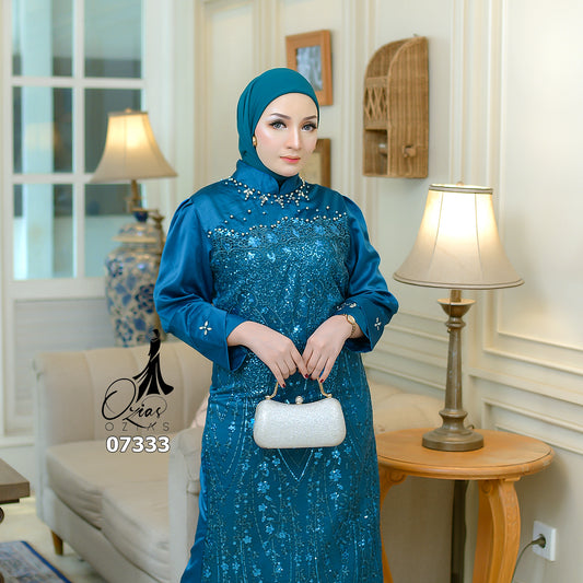 GAMIS OZIAS SATIN VALVET 07333 LD 105 I Gamis Kondangan Wanita I Gamis Fashion Casual