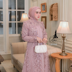 GAMIS OZIAS TILE  07250 LD 105 I Gamis Kondangan Wanita I Gamis Fashion Casual