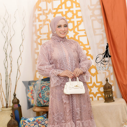 GAMIS OZIAS TILE 07377 LD 105 I Gamis Kondangan Wanita I Gamis Casual Lebaran