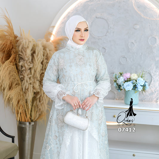 GAMIS OZIAS TILE 07412 LD 105 I Gamis Kondangan Bini Orang I Gamis Fashion Casual