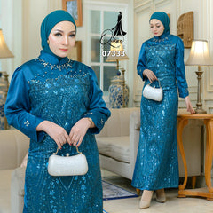 GAMIS OZIAS SATIN VALVET 07333 LD 105 I Gamis Kondangan Wanita I Gamis Fashion Casual