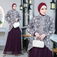 GAMIS OZIAS TILE 07337 LD 105 I Gamis Kondangan Wanita I Gamis Fashion Casual