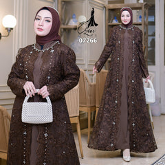 GAMIS OZIAS TILE 07266 LD 105 I Gamis Kondangan Wanita I Gamis Fashiob Casual