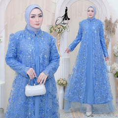 GAMIS OZIAS TILE 07274 LD 105 I Gamis Kondangan Wanita I Gamis Fashion Casual