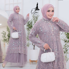 GAMIS OZIAS TILE 07260 LD 1O5 I Gamis Kondangan Wanita I Gamis Fashion Muslimah